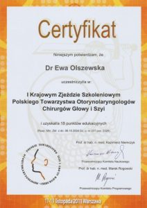 Szkolenie towarzystwa laryngologicznego Białystok